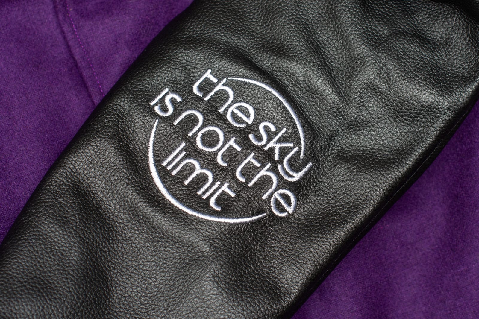 BXELEVEN Varsity College Jacket — Purple — view 2